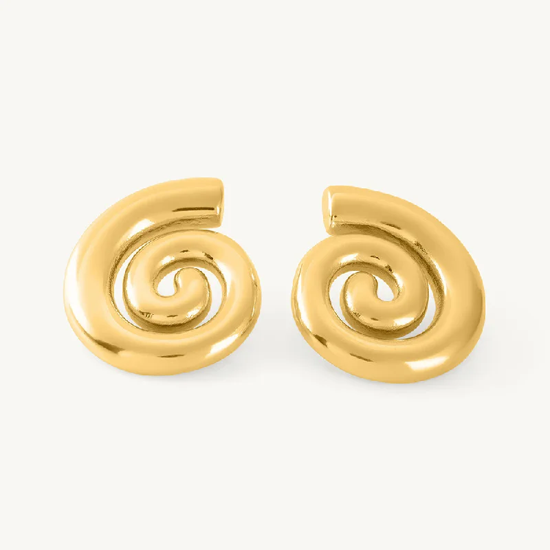 women trendy earrings -Concentric Whirl Earrings