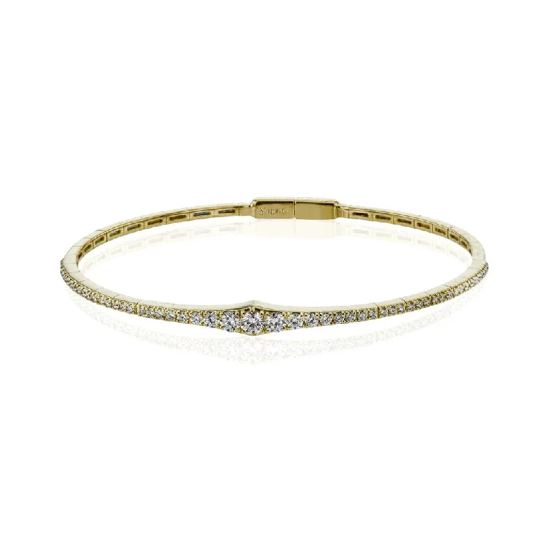 women heart-shaped bracelets -0.89 ctw Diamond Bangle Bracelet