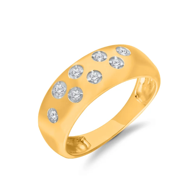 women simple rings -Kallati .15ctw Lab Grown Diamond Band