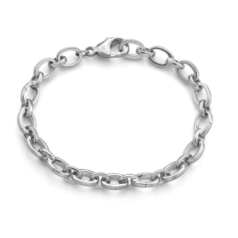 women elegant bracelets -Monica Rich Kosann "Audrey" Sterling Silver Charm Bracelet with 5 Stations