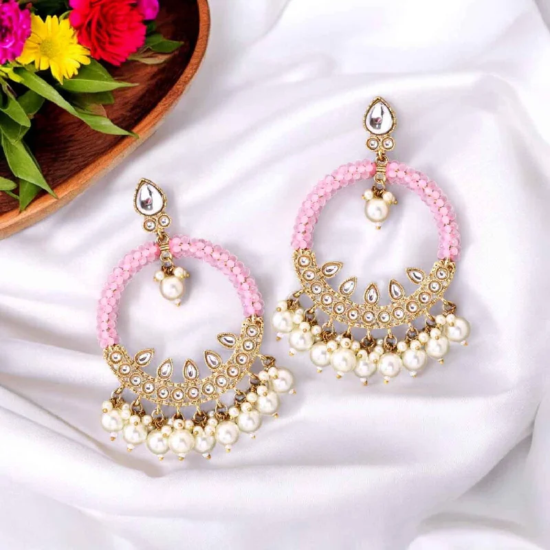 women luxury gold earrings -Blush Meeru Chandbalis