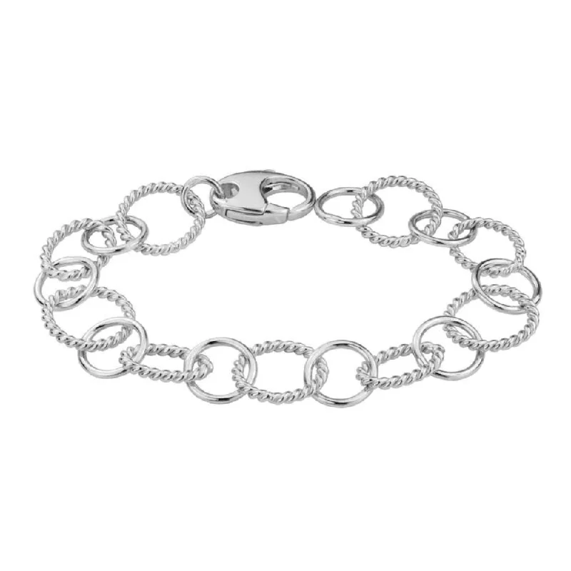 women bracelets -Sterling Silver Circle Links Bracelet