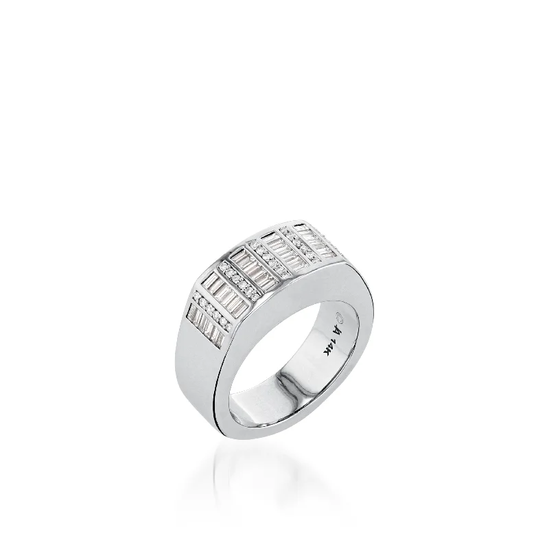 women diamond eternity rings -Mirage Diamond Wide Ring