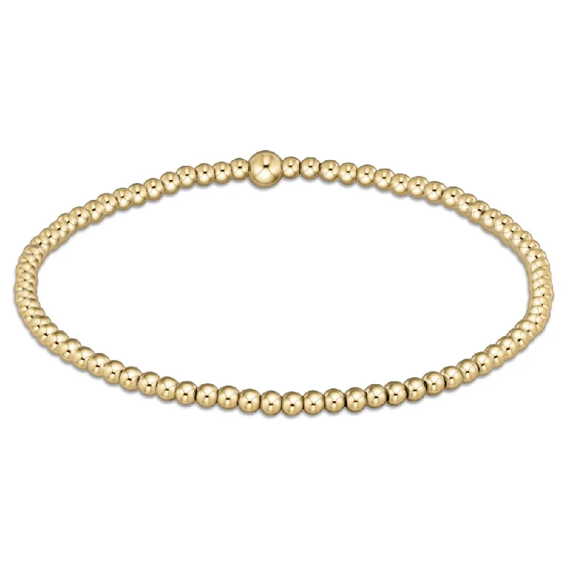 women chic bracelets -enewton 7.25" extends Classic Gold Bead Bracelet -2.5mm