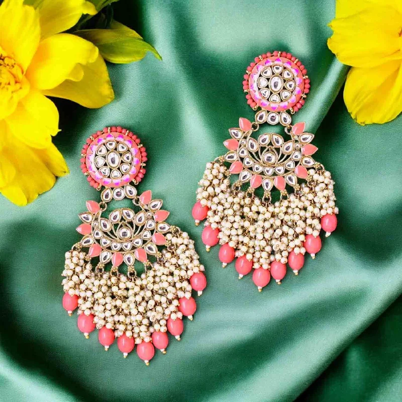 women dangle earrings -Coral Shalani Chandbalis