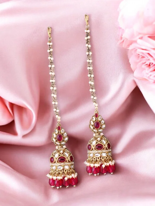 women dazzling earrings -Rani Gita Sahara Jhumkis