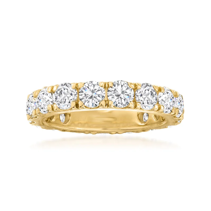 women engagement rings with diamonds -Ross-Simons Diamond Eternity Band in 14kt Yellow Gold