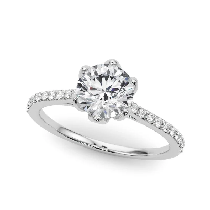 women stacked engagement rings -Anchorage Engagement Ring