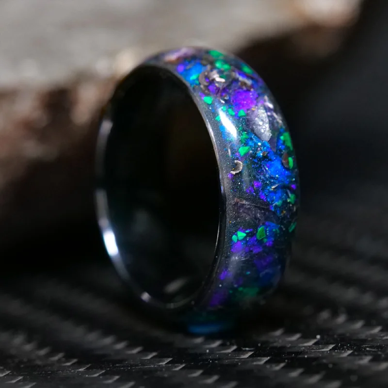 women promise rings -Boundless Deep Space Glowstone Ring