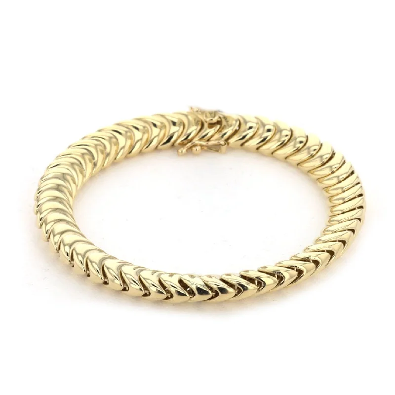 women contemporary bangles -Caterpillar Chain Bracelet