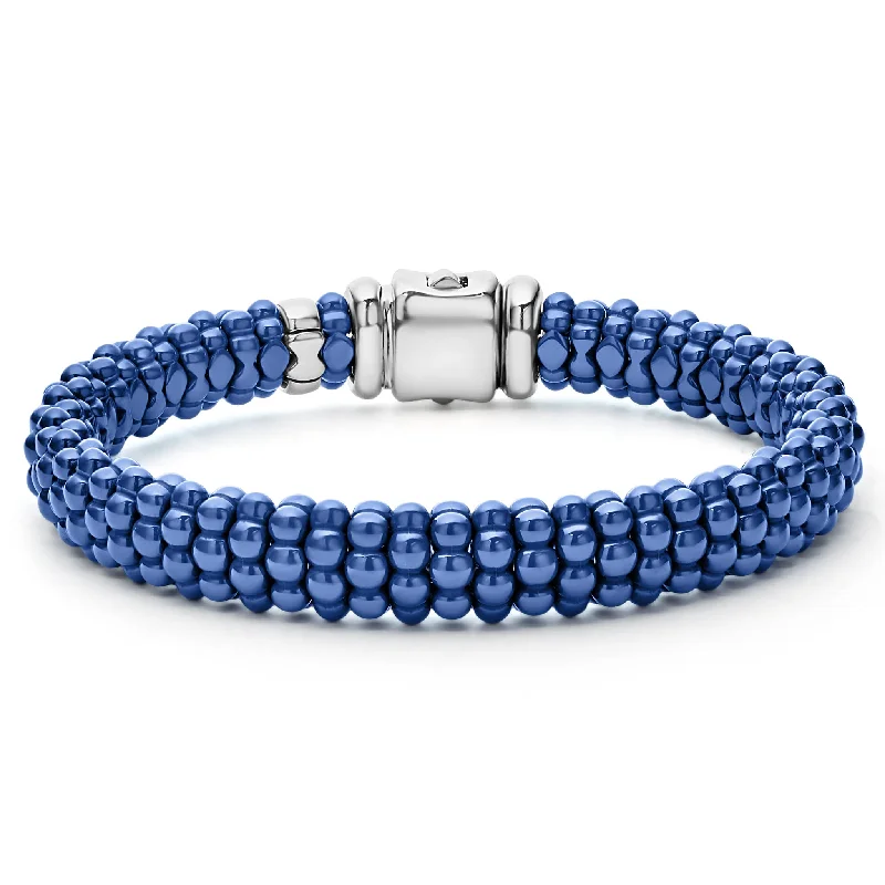 women infinity bangles -Lagos Blue Caviar Ultramarine 9mm Bracelet