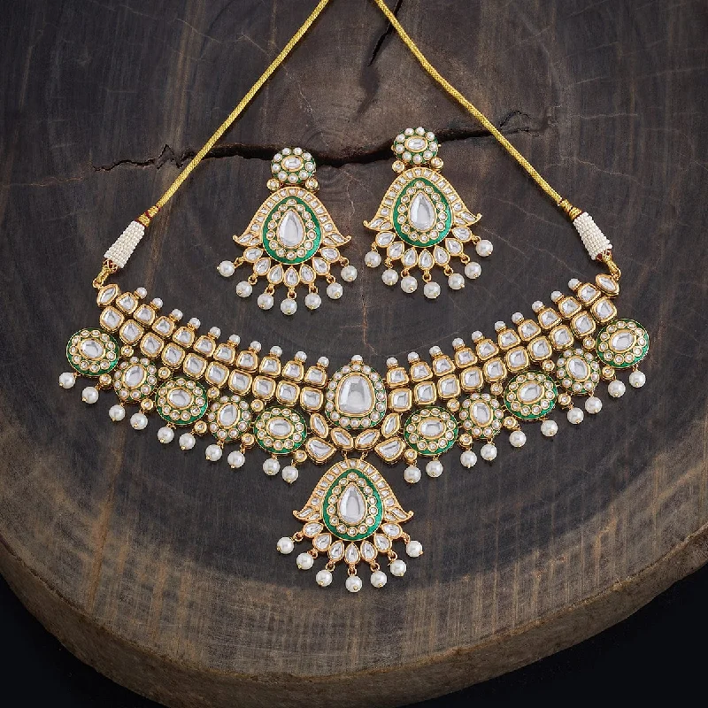 women handmade necklaces -Kundan Necklace 173908