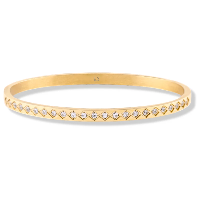 women bridal bracelets -Isabella Geometric Bangle Bracelet