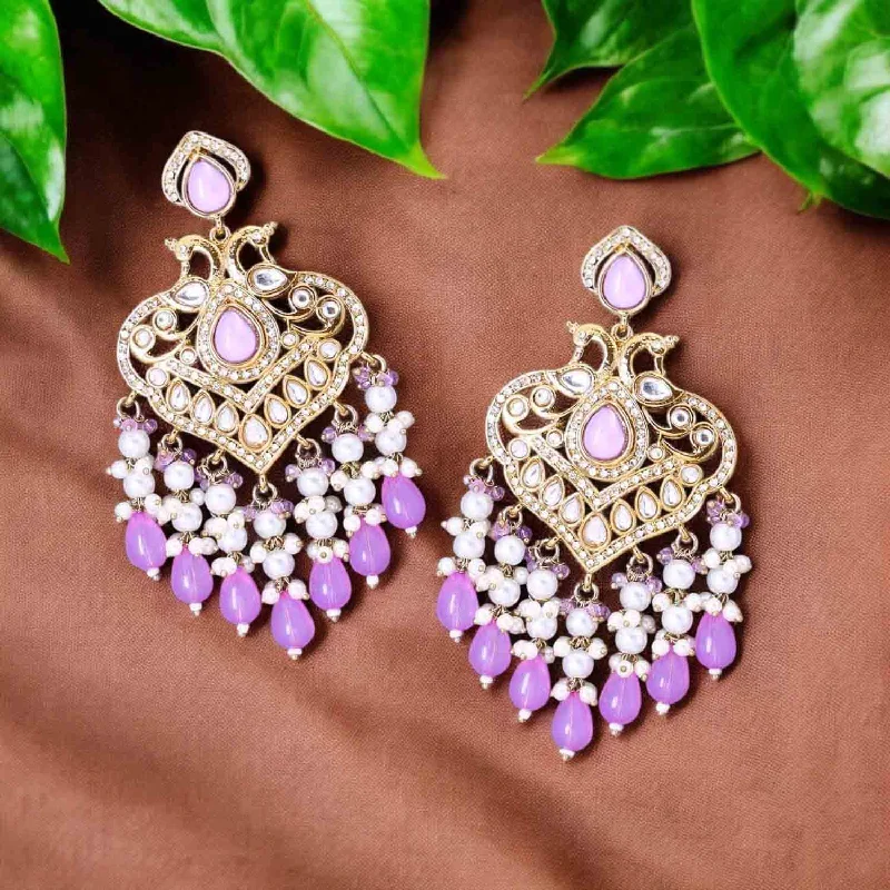 women chic earrings -Purple Parvika Chandbalis