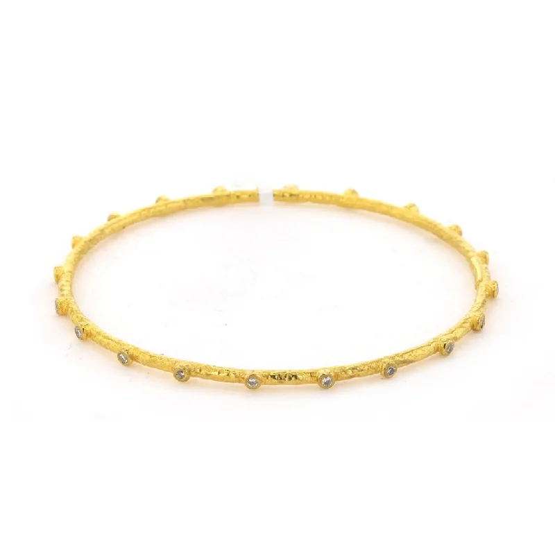 women gemstone bangles -Diamond Bangle Bracelet