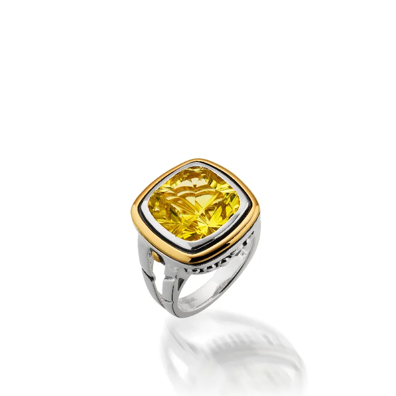 women wedding rings -Chorus Lemon Quartz Ring