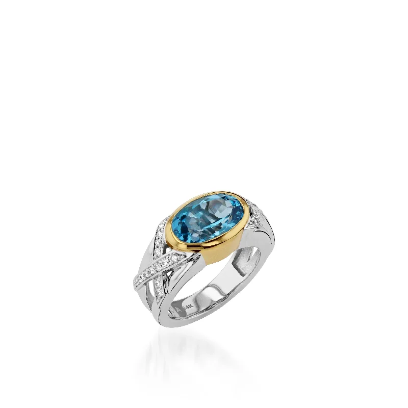 women bold rings -Paris X/O Gemstone Ring