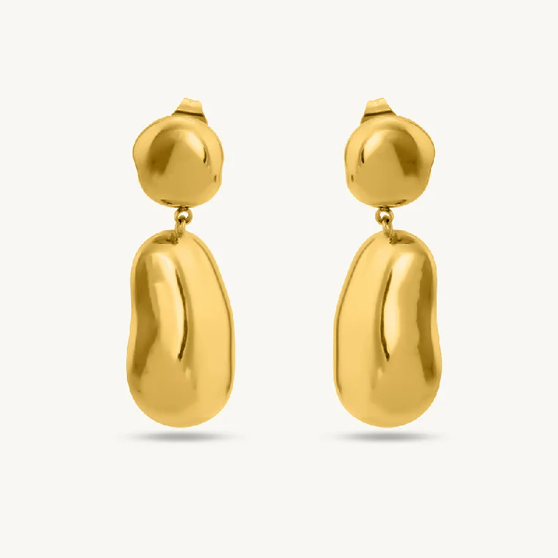 women luxury earrings for women -Statement Gold Dangle Earrings