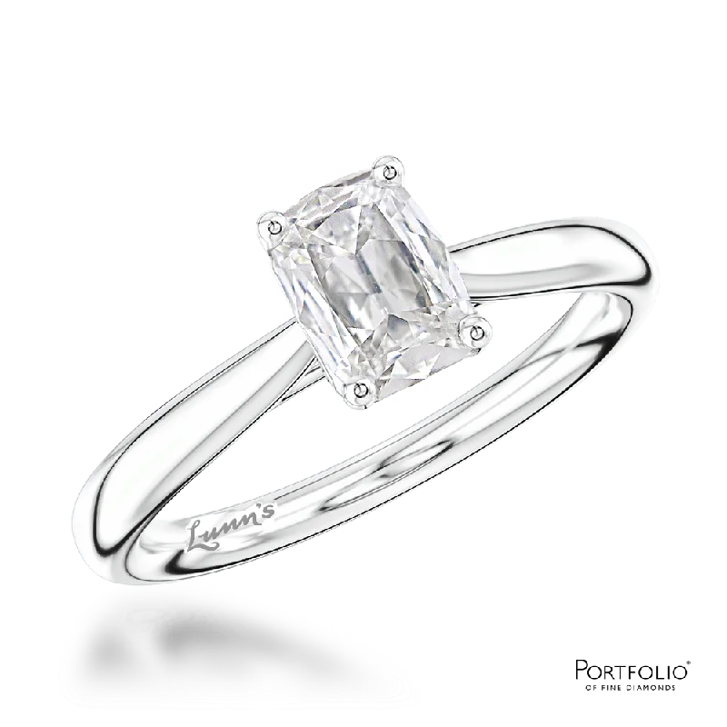 women commitment rings -Solitaire 0.70ct E VS1 Diamond Platinum Ring