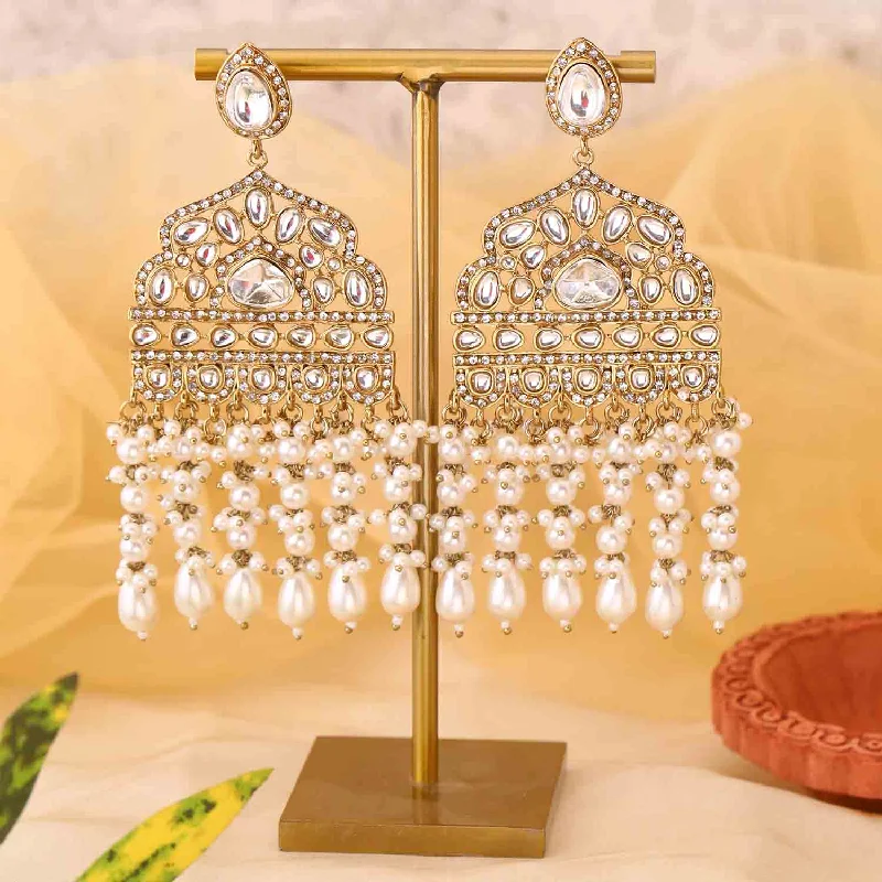 women simple earrings -Ivory Ashuni Chandbalis