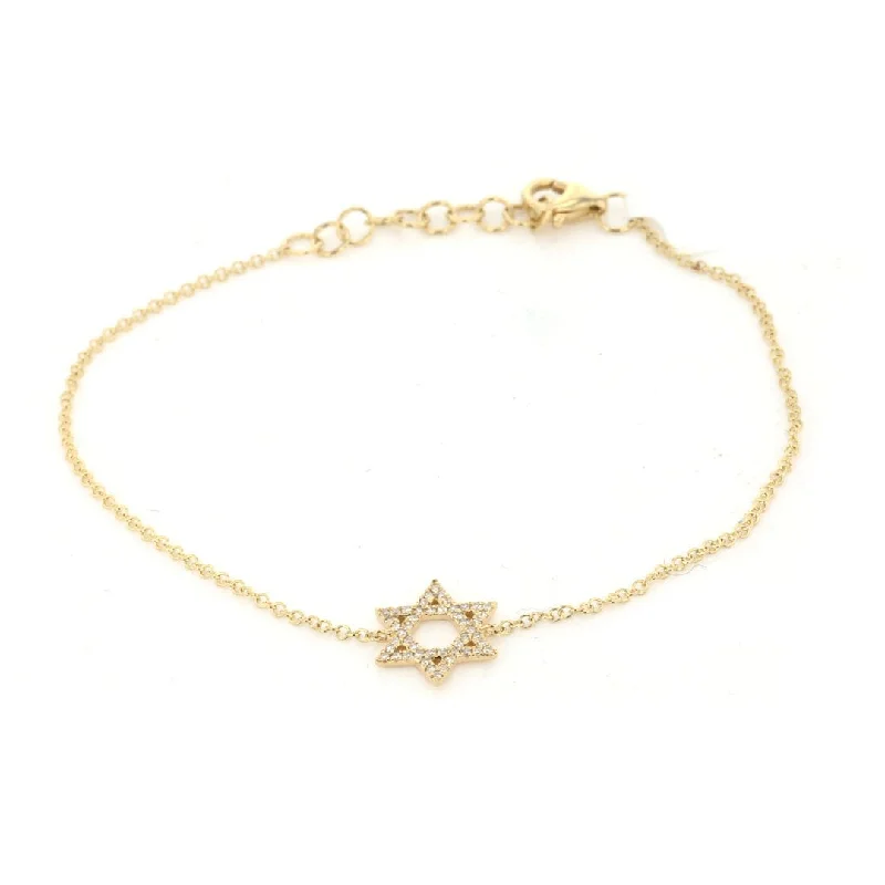 women thick bangles -0.11 ctw Diamond Star of David Bracelet