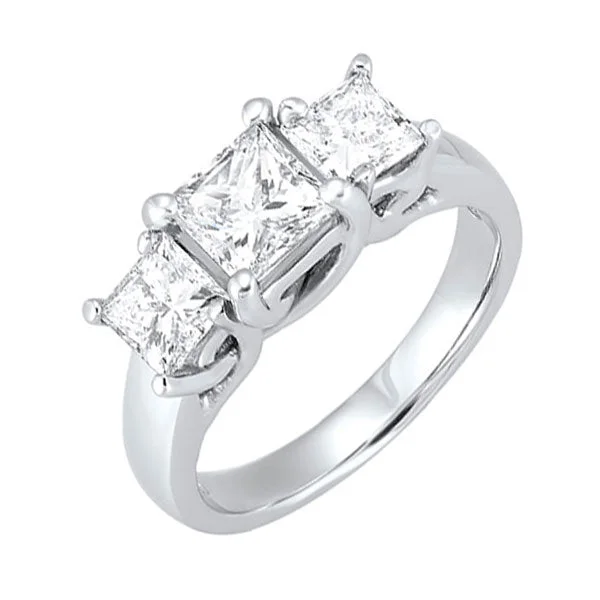 women fashion rings -14Kt White Gold Diamond (1/2Ctw) Ring