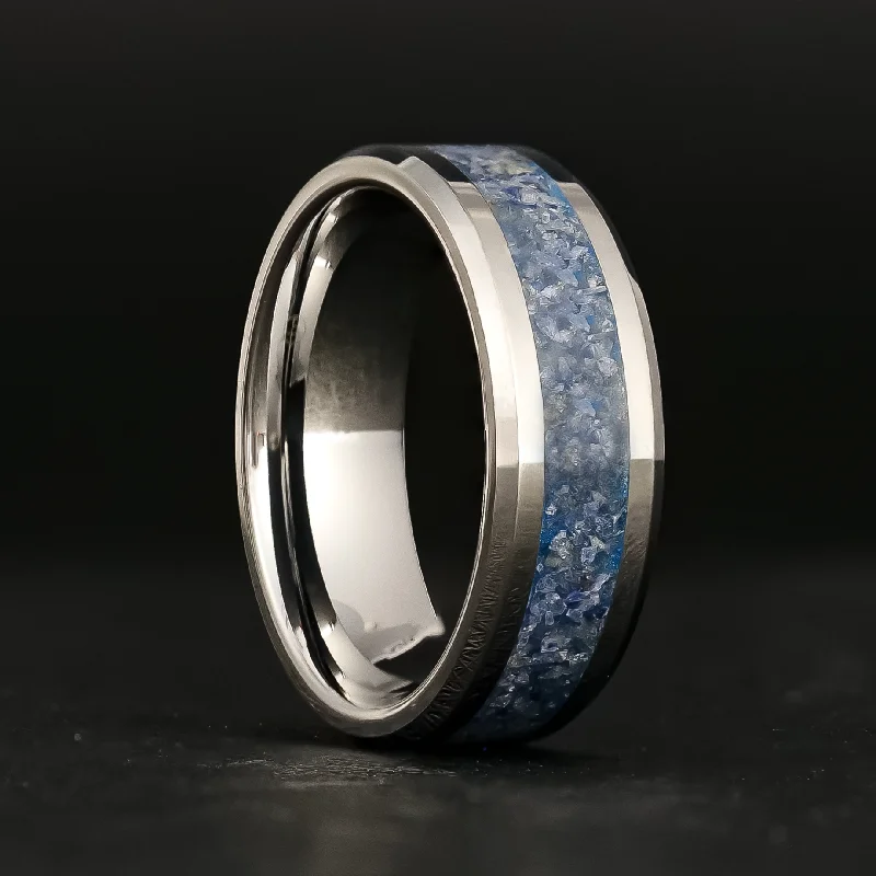 women gold rings -Sapphire Glowstone Ring on Tungsten