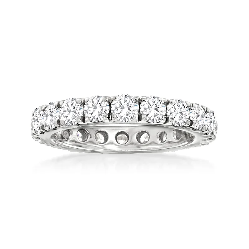 women gemstone engagement rings -Ross-Simons Diamond Eternity Band in 14kt White Gold