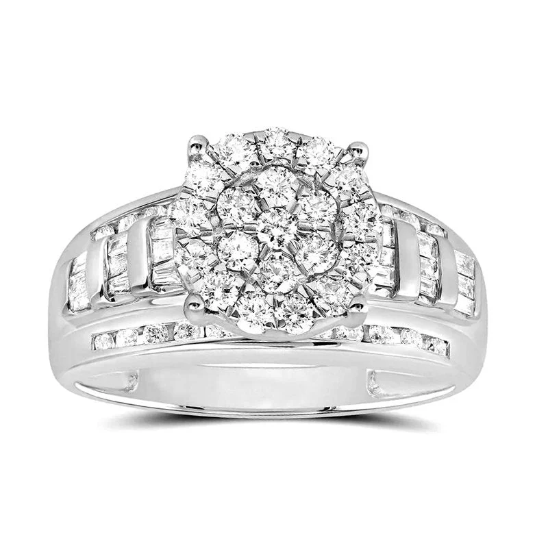 women heart-cut rings -2ctw Diamond Cluster Promise Forever Ring