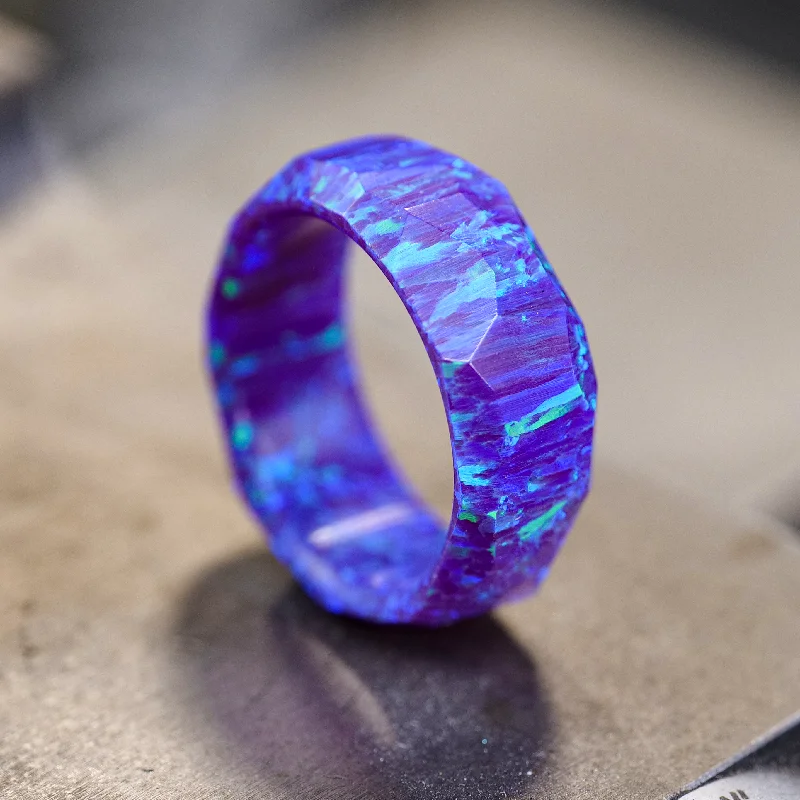 women unique rings -Lavender Purple Opal Ring