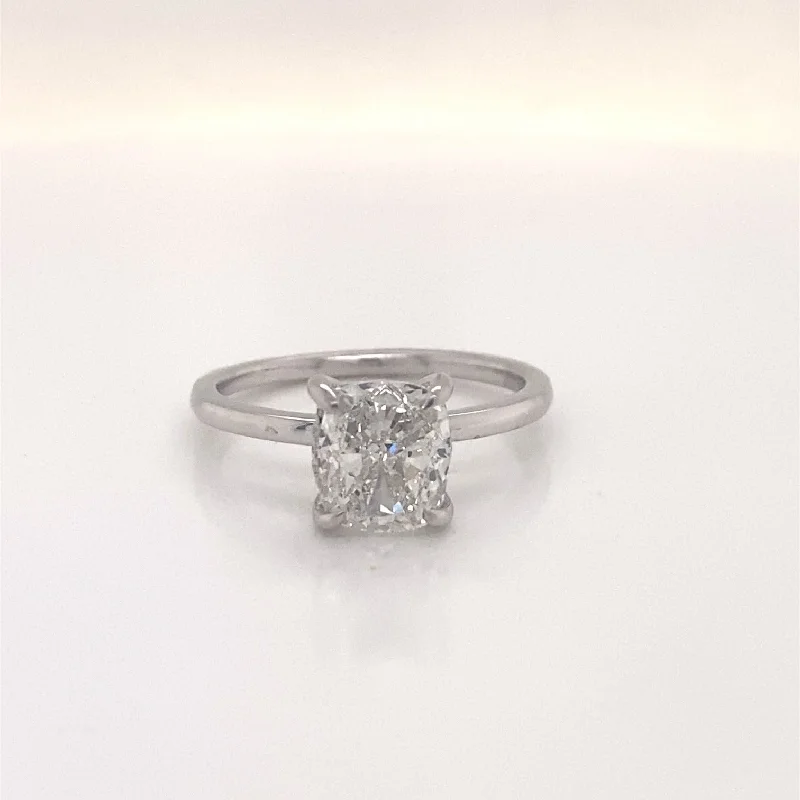 women unique rings -LOTIS 3 Carat Cushion Cut Lab Grown Diamond Engagement Ring Solitaire IGI Certified