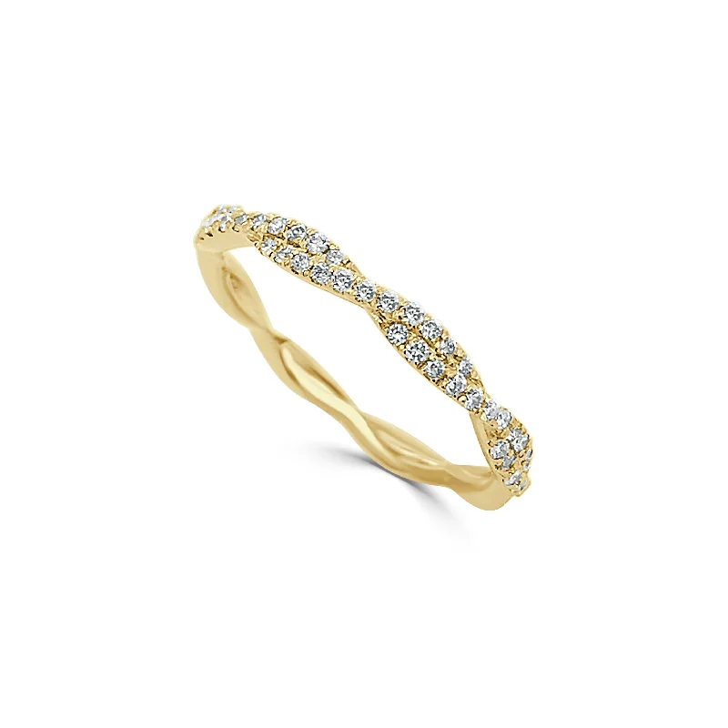 women eternity rings -14k Gold & Diamond Twist Ring