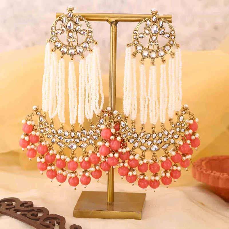 women fashion earrings -Coral Rashika Chandbalis