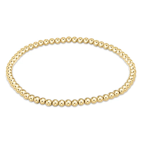 women engraved bracelets -enewton 6.25" Classic Gold Bead Bracelet - 3mm