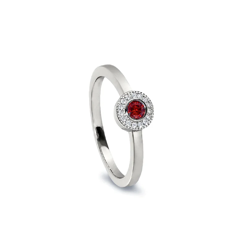 women diamond eternity rings -Birth Gems Ruby Ring