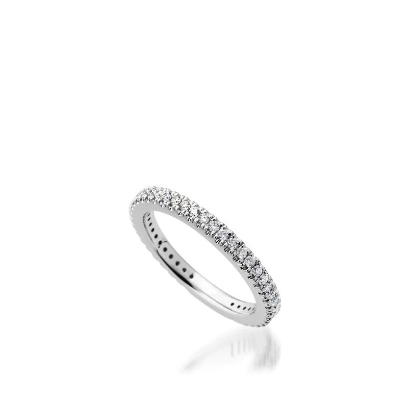 women halo rings -Essence Diamond Stack Ring