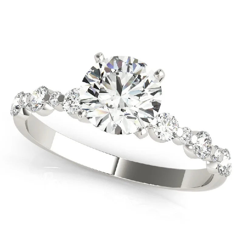 women pave engagement rings -Malibu Engagement Ring