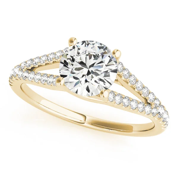 women luxurious engagement rings -18kt Yellow Gold Mutli Row Engagement Ring Setting