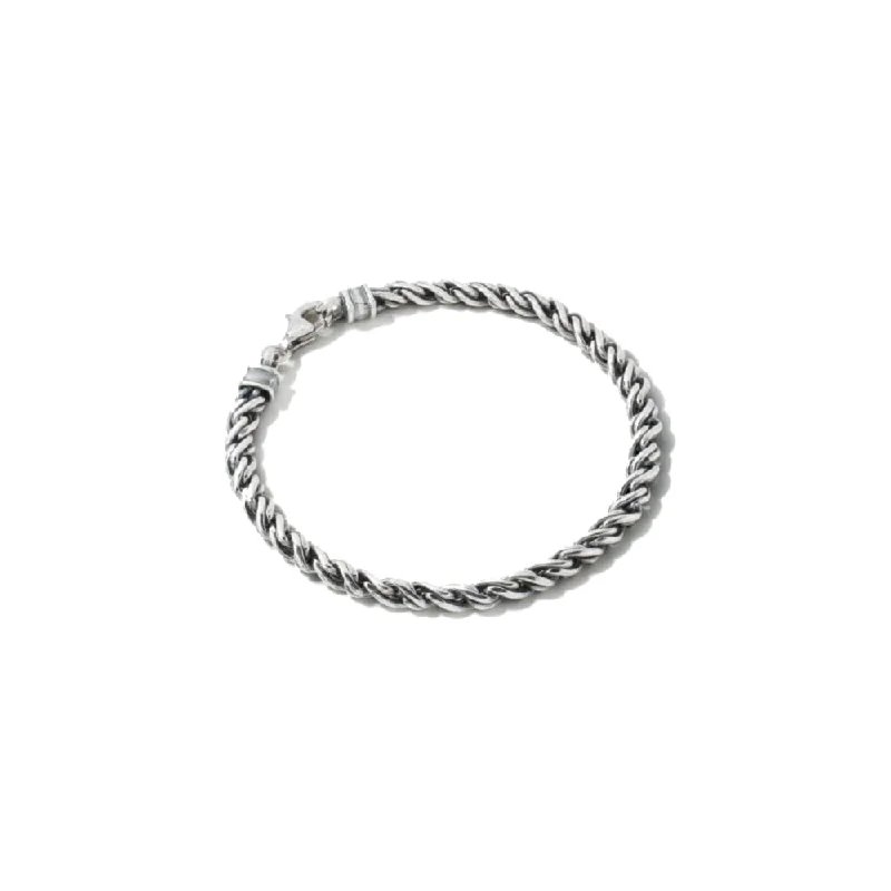 women crystal bangles -Scott Bros. Beck Rope Chain Bracelet In Oxidized Sterling Silver