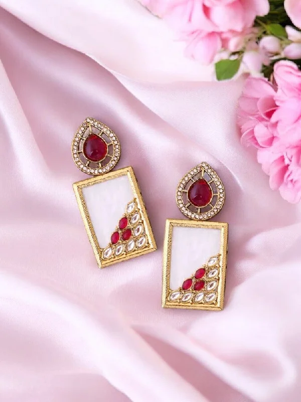 women personalized earrings -Rani Jisha Danglers