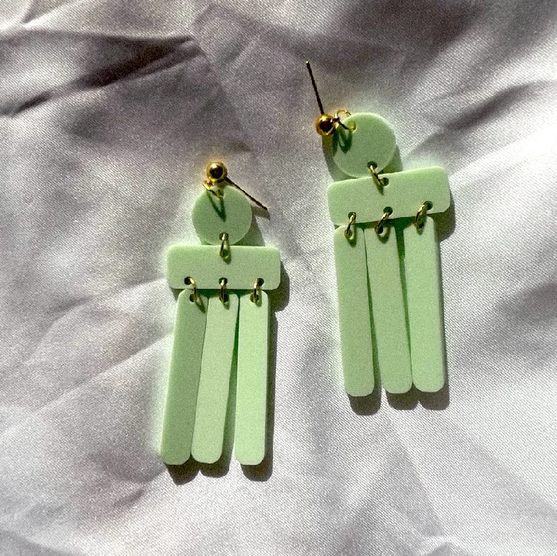 women handcrafted earrings -Alba Earrings - Mint