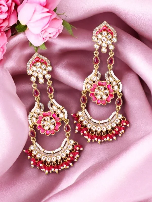 women wedding earrings -Rani Dia Chandbalis