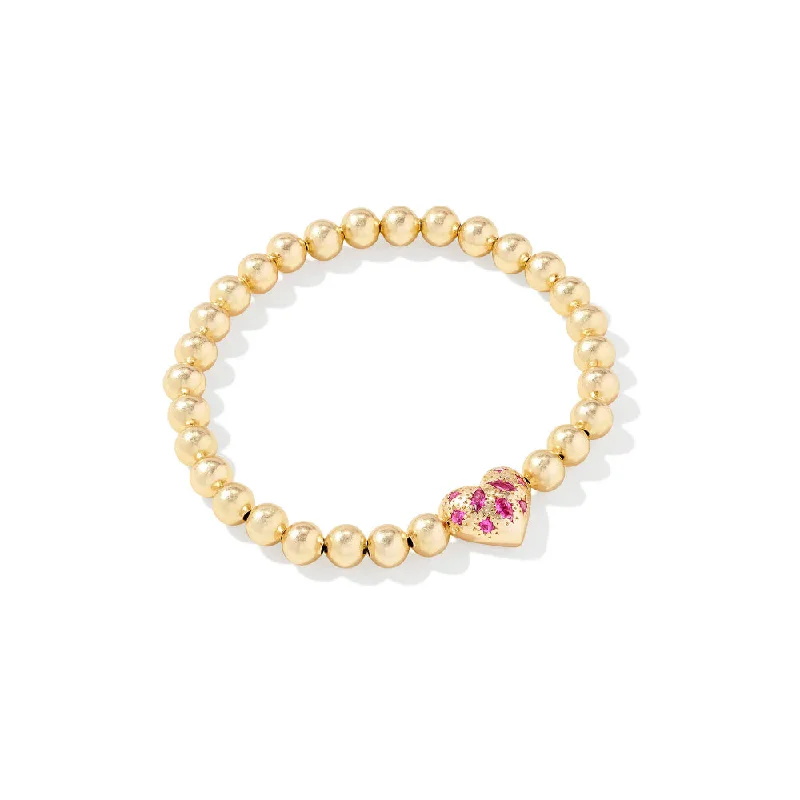 women affordable bracelets -Kendra Scott Holland Heart Stretch Bracelet