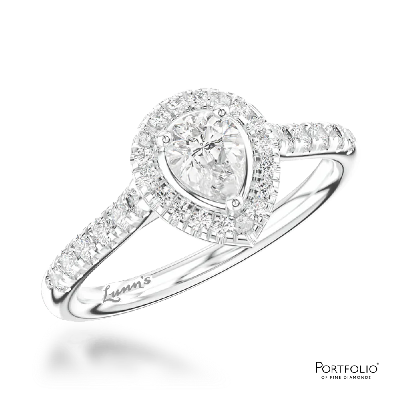 women matching rings -Cluster 0.30ct F SI1 Diamond Platinum Ring