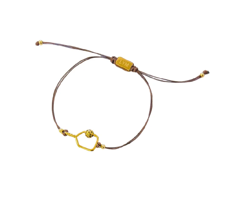 women pearl bangles -Savannah Cord Bracelet with PickleBall