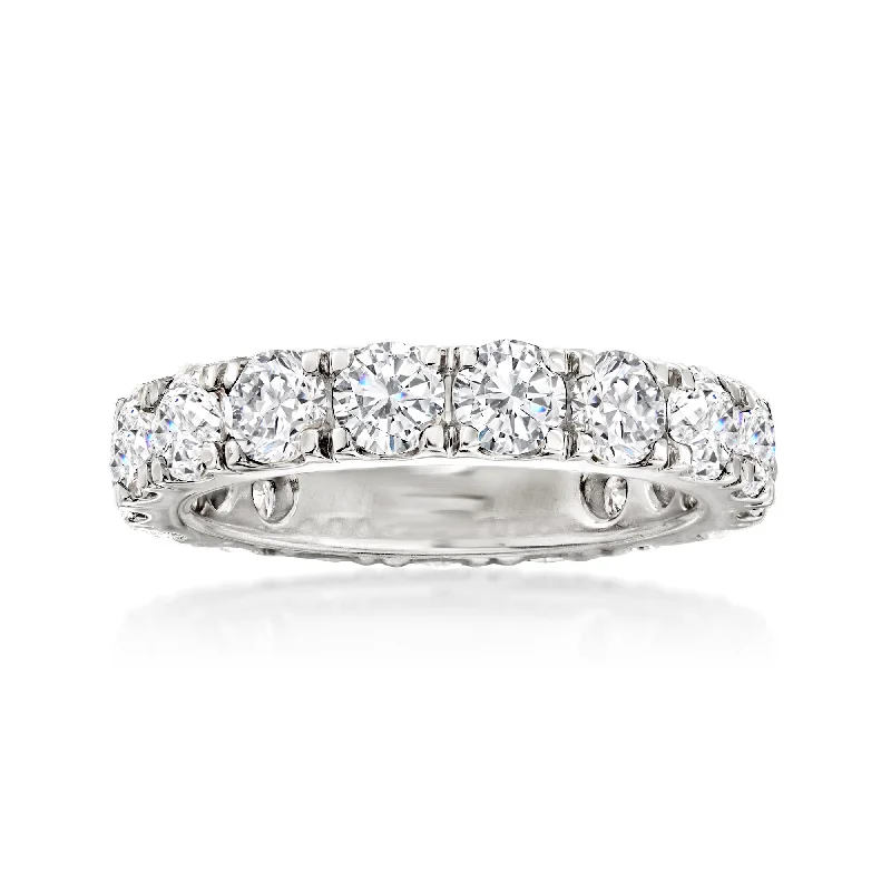 women chic engagement rings -Ross-Simons Diamond Eternity Band in 14kt White Gold