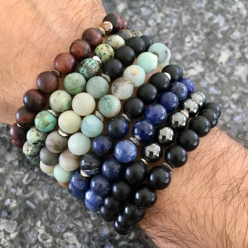 women boho bracelets -Fair Trade Semi Precious Stone Bead Bracelets