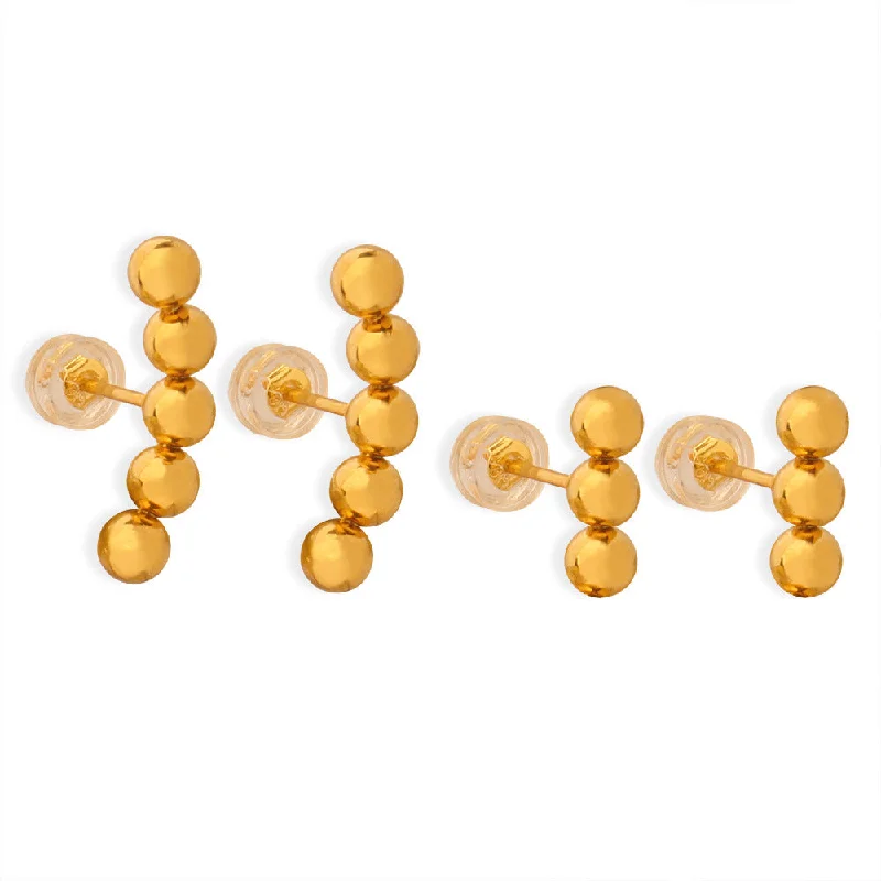 women luxury gold earrings -Linear Beaded Earrings