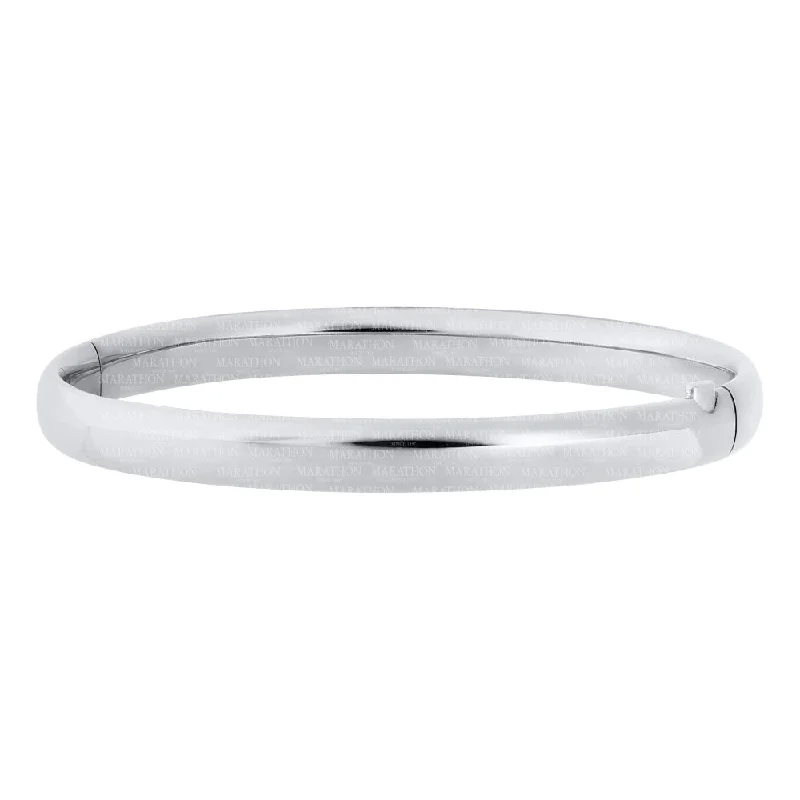 women cuff bangles -Sterling Silver Polished Bangle Bracelet