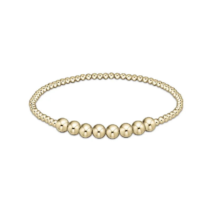 women diamond bangles -enewton 6.25" Classic Beaded Bliss Bracelet - Gold 2.5mm